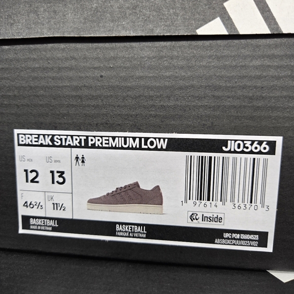 New Adidas Break Start Premium Low 'Beige Ivory' Men's Shoes Size 12 - Picture 8 of 8